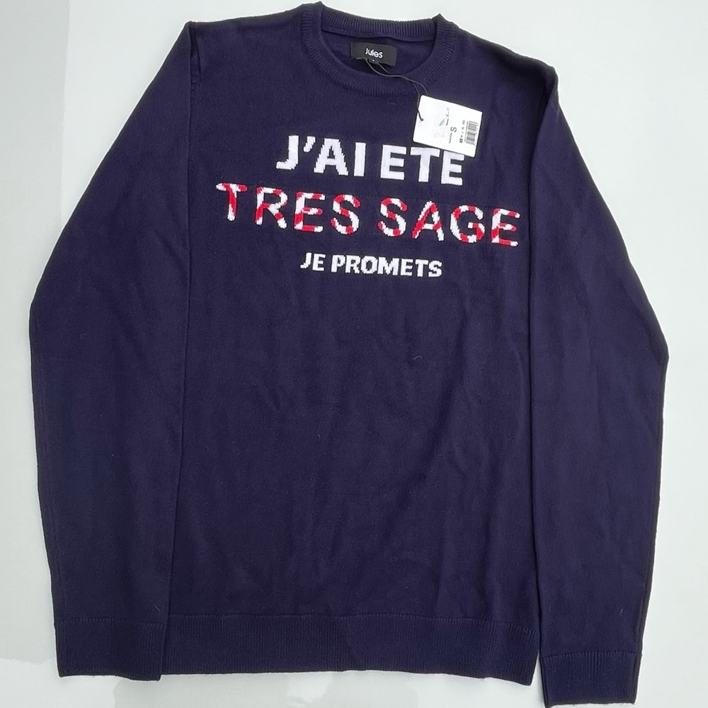 Jules French Men's Sweater in Navy